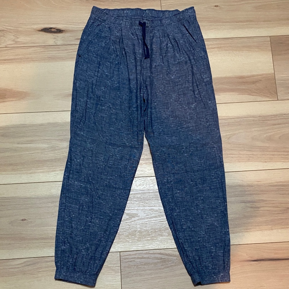 Patagonia women’s hemp & organic cotton Dark Blue chambray Joggers
